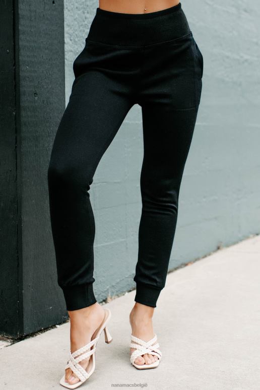 zwart mijn guilty pleasure gebreide joggingbroek NanaMacs HPTT3122