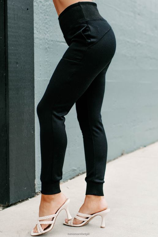 zwart mijn guilty pleasure gebreide joggingbroek NanaMacs HPTT3122