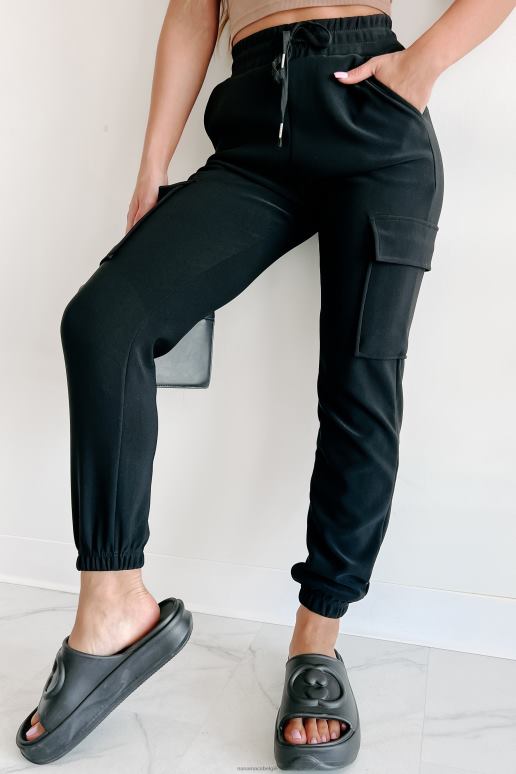 zwart momenten van vrije tijd scuba gebreide joggingbroek NanaMacs HPTT3027