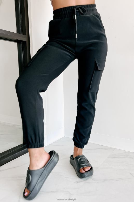 zwart momenten van vrije tijd scuba gebreide joggingbroek NanaMacs HPTT3027
