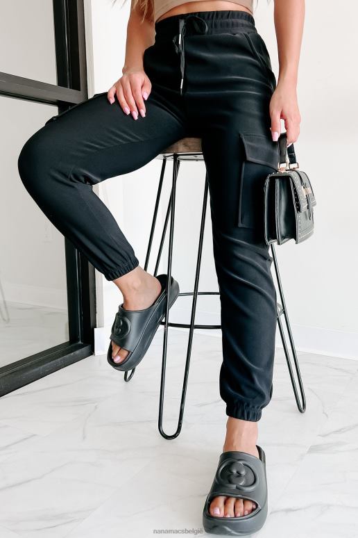 zwart momenten van vrije tijd scuba gebreide joggingbroek NanaMacs HPTT3027