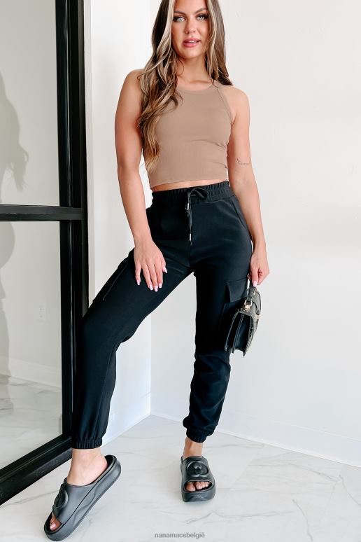 zwart momenten van vrije tijd scuba gebreide joggingbroek NanaMacs HPTT3027