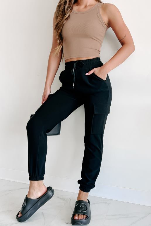 zwart momenten van vrije tijd scuba gebreide joggingbroek NanaMacs HPTT3027