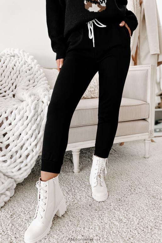 zwart weg van de drukke joggingbroek met trekkoord NanaMacs HPTT3105