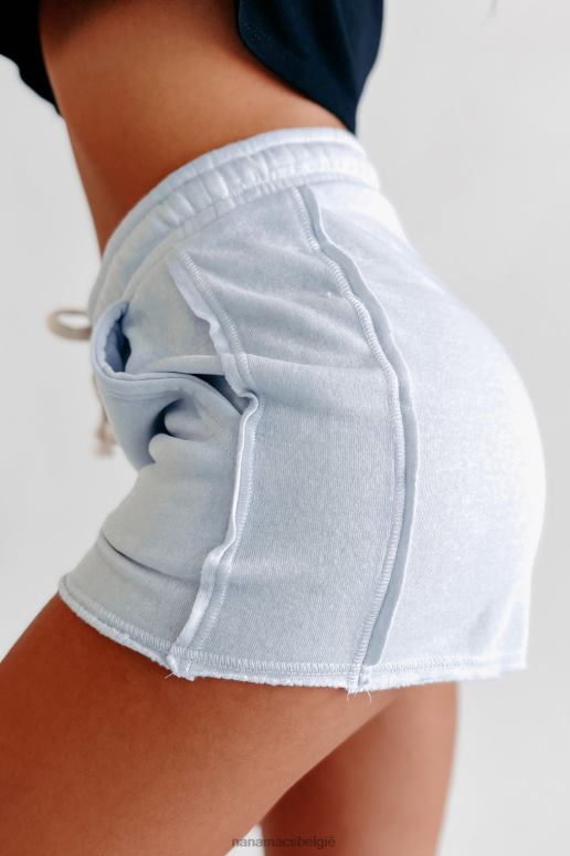 arctisch blauw relaxte loungeshort met trekkoord in de taille NanaMacs HPTT2835