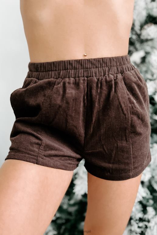 donkere chocolade aanvaardbare compromis corduroy shorts NanaMacs HPTT2806