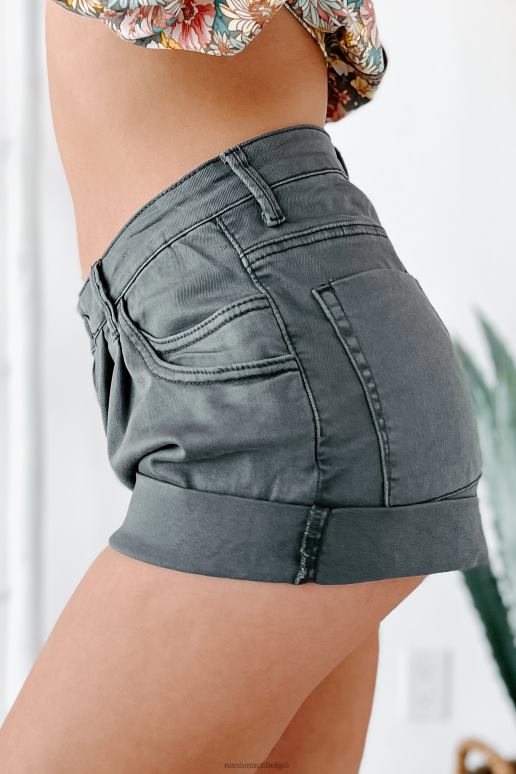 houtskool voel de warmte hoogbouw shorts met rolzoom NanaMacs HPTT2966