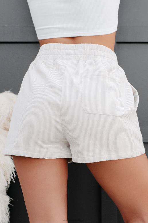 ivoor wanneer in Wales hoog getailleerde corduroy shorts NanaMacs HPTT2833