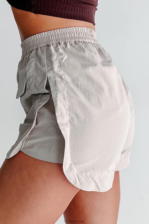 kokosmelk dagelijkse wandelingen nylon shorts met hoge taille NanaMacs HPTT2800