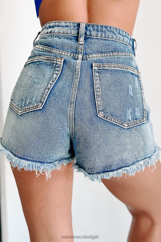medium je favoriete distressed short met hoge taille NanaMacs HPTT2751