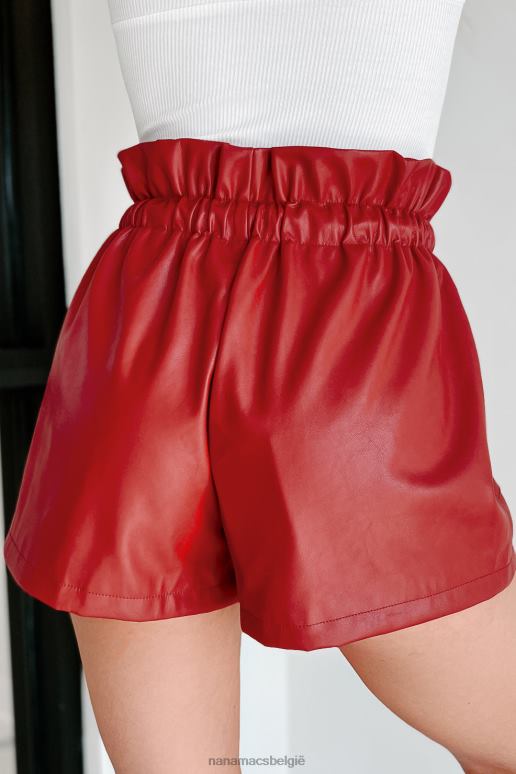 rood wat je bewondert faux lederen shorts NanaMacs HPTT2824