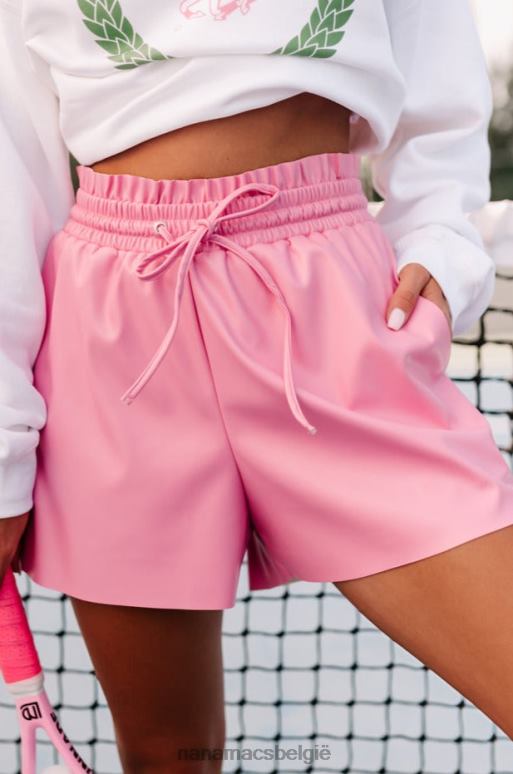 roze achtervolging van de opwinding kunstleren short met trekkoord NanaMacs HPTT2842