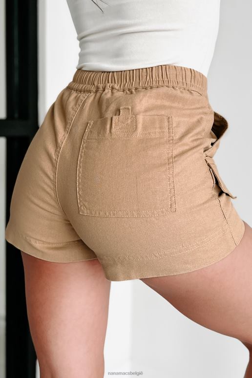 taupe gewoon je typische cargoshort voor meisjes NanaMacs HPTT2801