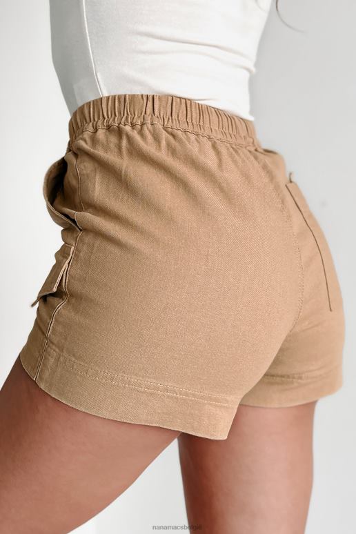 taupe gewoon je typische cargoshort voor meisjes NanaMacs HPTT2801