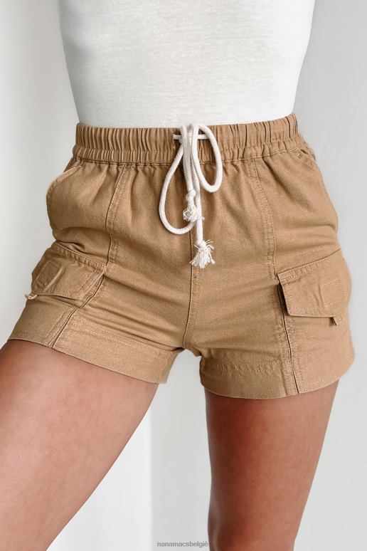 taupe gewoon je typische cargoshort voor meisjes NanaMacs HPTT2801