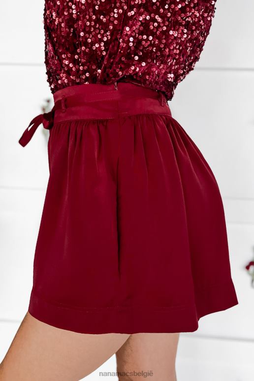 wijn zoet echte satijnen short NanaMacs HPTT2818