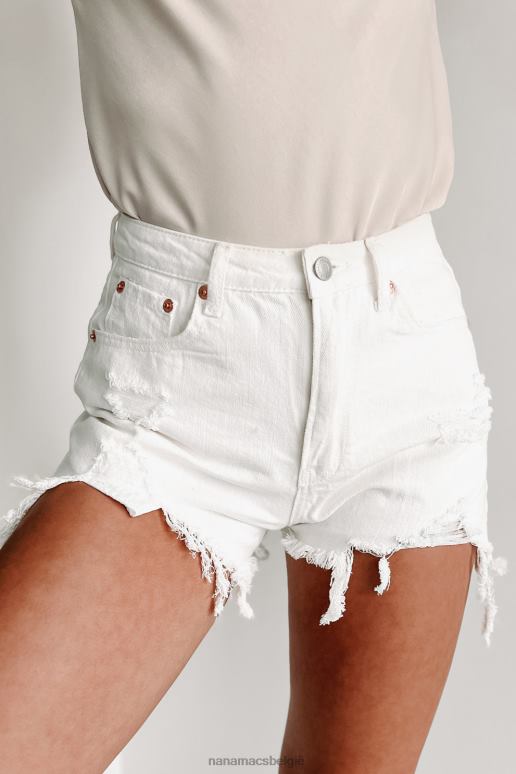 wit het houden van hoopvolle distressed high rise shorts NanaMacs HPTT2795