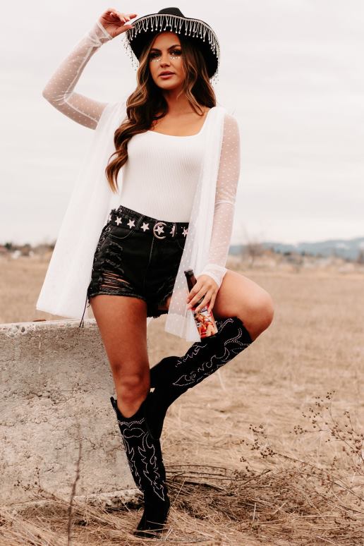 zwart show runner side lace up distressed shorts NanaMacs HPTT2784