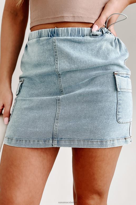 blauw next adventure denim minirok met cargozak NanaMacs HPTT3163