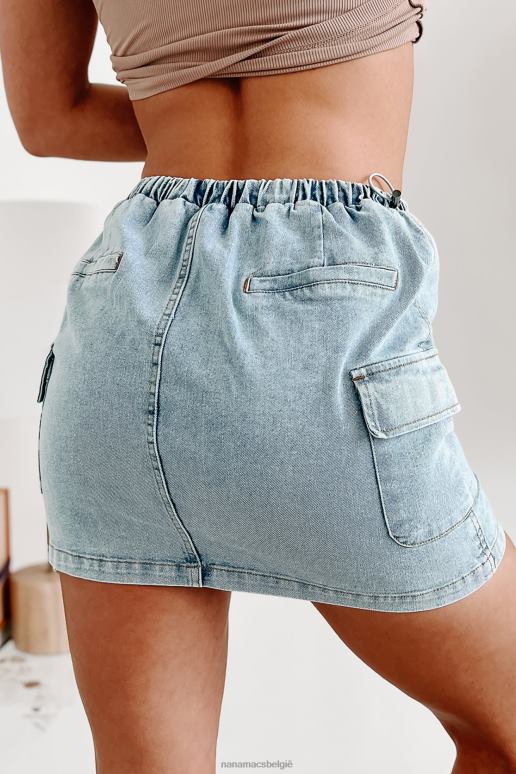 blauw next adventure denim minirok met cargozak NanaMacs HPTT3163