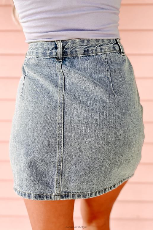 denim zak vol strass denim minirok met franjes van strass NanaMacs HPTT3259