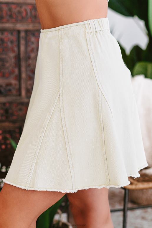 ecru omarm het moment uitlopende spijkerrok NanaMacs HPTT3338