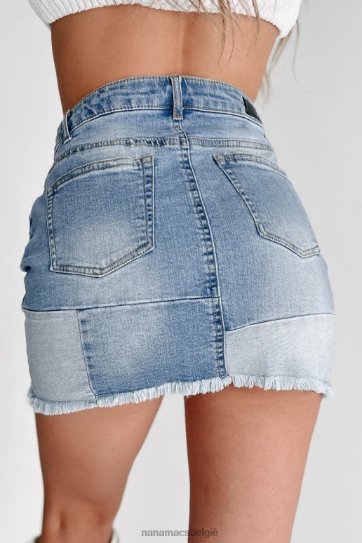 licht landwegen patchwork denim minirok NanaMacs HPTT3214