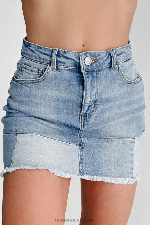 licht landwegen patchwork denim minirok NanaMacs HPTT3214