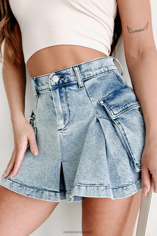 lichte steen mijn beste fout denim cargorok NanaMacs HPTT3185