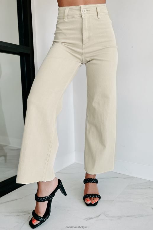 beige echte jeans met wijde pijpen blijven NanaMacs HPTT3373