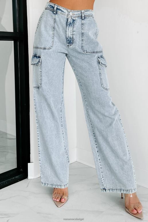 denim landon jeans met hoge taille en wijde pijpen NanaMacs HPTT3135