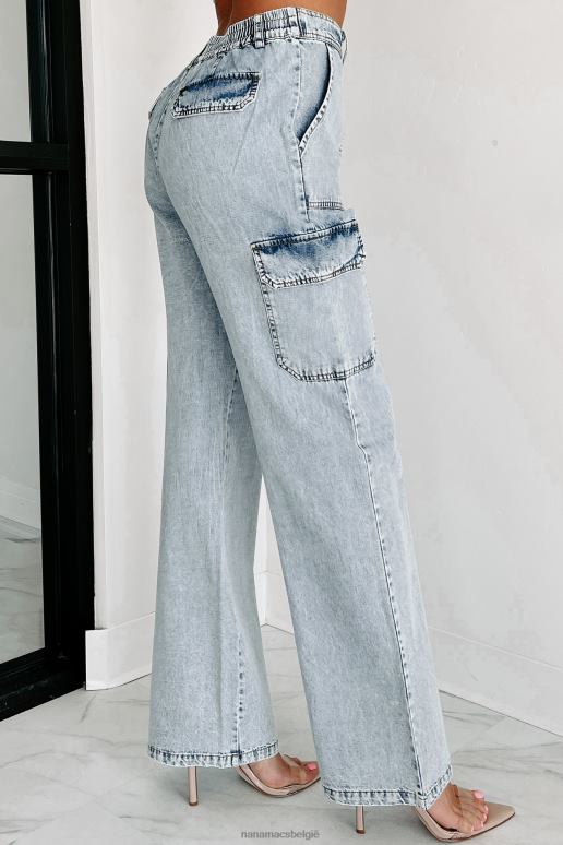 denim landon jeans met hoge taille en wijde pijpen NanaMacs HPTT3135
