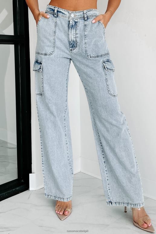 denim landon jeans met hoge taille en wijde pijpen NanaMacs HPTT3135