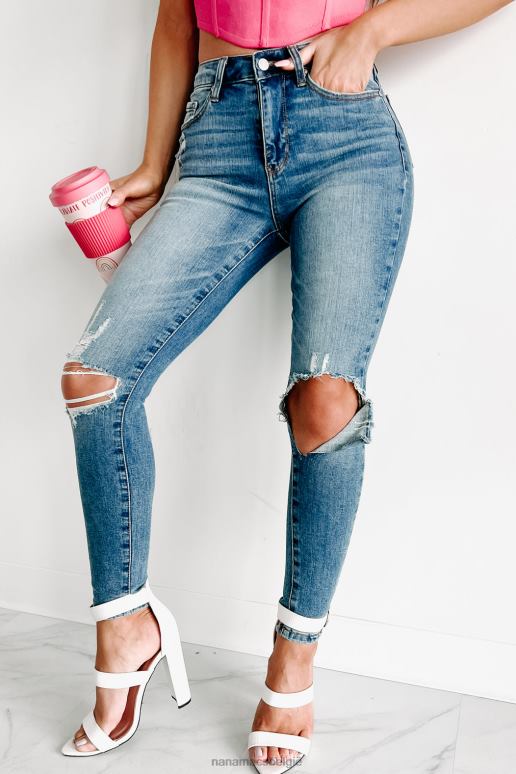 gemiddeld licht Rochester Dreams halfhoge speciale skinny jeans NanaMacs HPTT3498