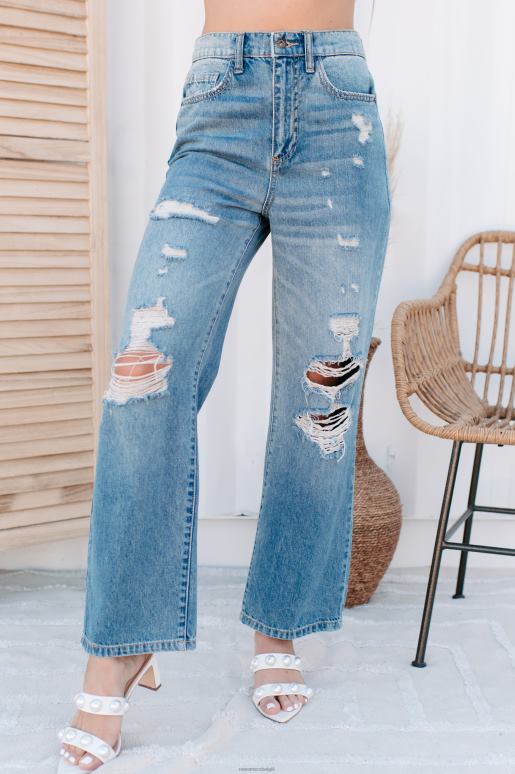 gemiddeld licht Yana jeans met hoge taille en wijde pijpen NanaMacs HPTT3481