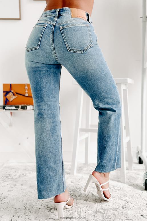 gemiddeld licht houd mijn kalmte verontruste sneak peek jeans met rechte pijpen NanaMacs HPTT3039