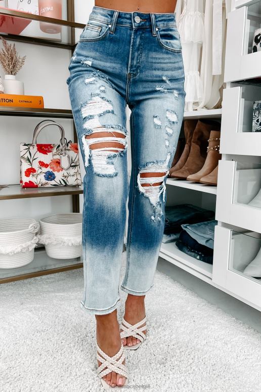 gemiddeld/licht totale aantrekkingskracht hoogbouw jeans met rechte pijpen en rechte pijpen NanaMacs HPTT3447