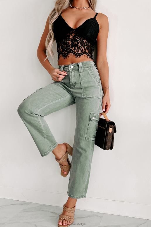 leger groen komende voorbereide vliegende aap cargo-jeans NanaMacs HPTT3137