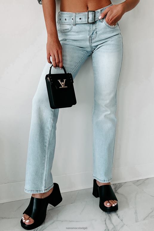 licht bijpassende vibes gordel laagbouw cello flare jeans NanaMacs HPTT3508