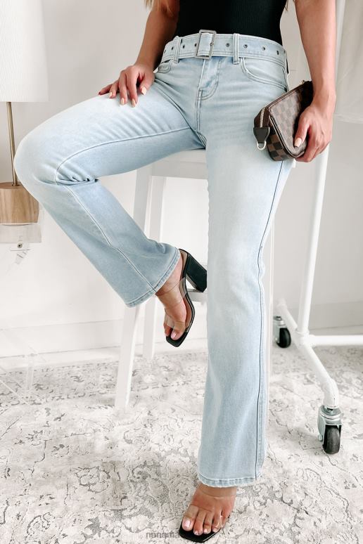 licht bijpassende vibes gordel laagbouw cello flare jeans NanaMacs HPTT3508