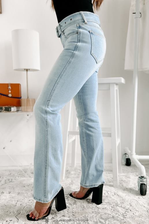 licht bijpassende vibes gordel laagbouw cello flare jeans NanaMacs HPTT3508