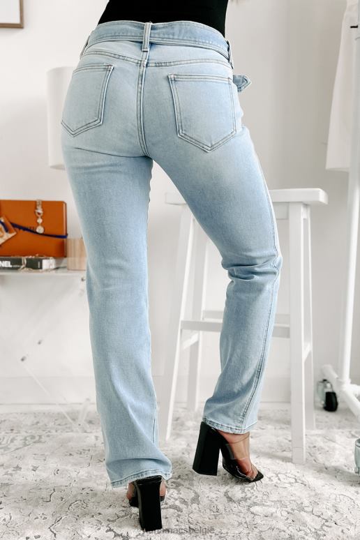 licht bijpassende vibes gordel laagbouw cello flare jeans NanaMacs HPTT3508