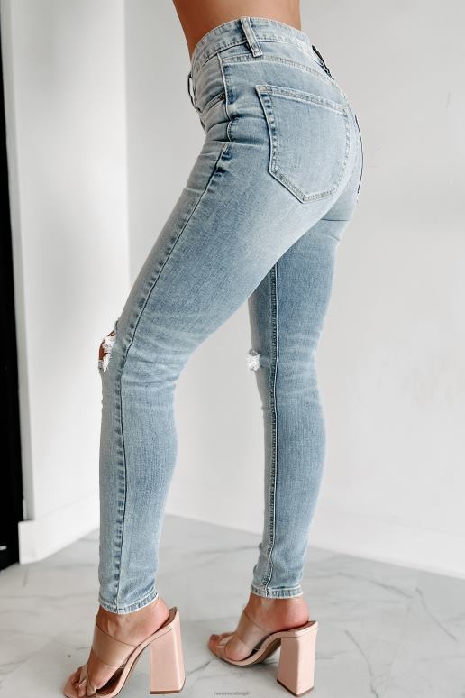 licht cool your jets distressed eunina skinny jeans met hoge taille NanaMacs HPTT3421