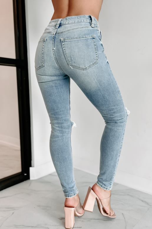 licht cool your jets distressed eunina skinny jeans met hoge taille NanaMacs HPTT3421