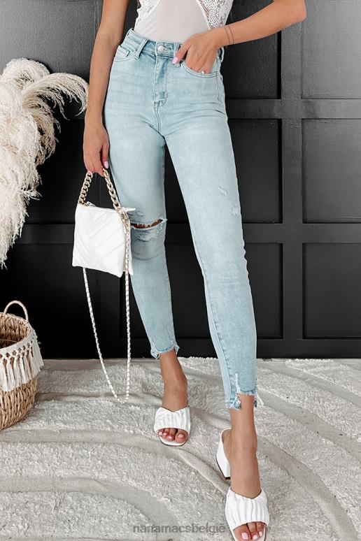 licht denim elio versleten cello skinny jeans met hoge taille NanaMacs HPTT3451