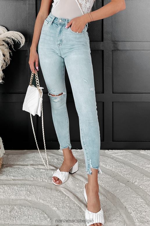 licht denim elio versleten cello skinny jeans met hoge taille NanaMacs HPTT3451