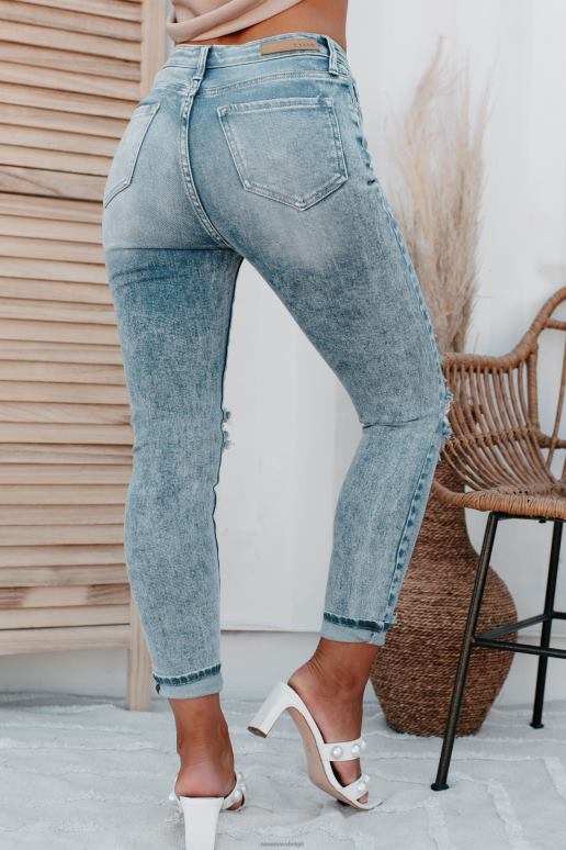 licht denim loslatende high rise cello distressed skinny jeans NanaMacs HPTT3453