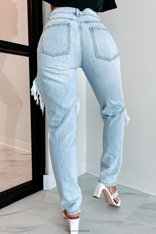 licht denim niet de high rise distressed boyfriend jeans van je vriendje NanaMacs HPTT3444