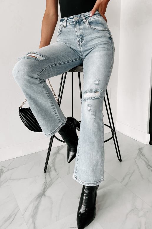 licht instant friends mid-rise distressed jeans met rechte pijpen NanaMacs HPTT3495