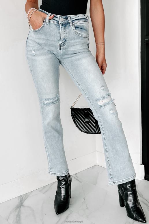 licht instant friends mid-rise distressed jeans met rechte pijpen NanaMacs HPTT3495